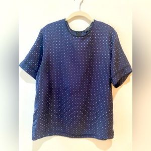 Rag & Bone, like new silk polka dot top size M